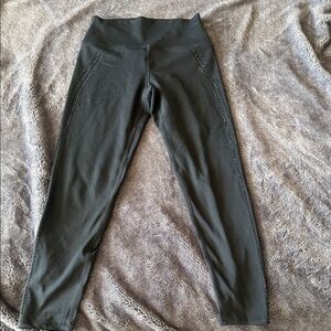 Senita Athletics Black Leggings with Side Rhinestone Detail